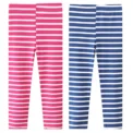 Kids Girl Pants Soft Elastic Stripe Cotton Leggings Solid Color Girls Skinny Pants Trousers Spring Autumn 2-7Y Children Leggings - Image 5