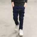 4-11 Years Boys Clothes Slim Straight Jeans Classic Bottoms Children Denim Clothing Pants Kids Baby Boy Casual Trousers - Image 2