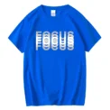 Summer Men's 100% Cotton High Quality Casual Sports Loose Oversized Funny Focus Print Round Neck Short Sleeved T-shirt Tops - Image 4