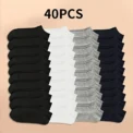 Cross-Border Men's Socks Cotton Jacquard Solid Color Black White Grey Adult Pop-Socks Spring Summer Season Footwear