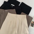 High Waist Women Suit Pants Fall Straight Office Ladies Korean Fashion Trousers Casual Button Loose Female Black Pants New - Image 6