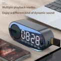 Quiet Wireless Bluetooth Speaker Alarm Clock RGB TWS USB LED Mirror Digital Clock FM Large Display Living Room Office Decoration - Image 2