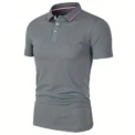 Summer Men Office Business Polo Shirt Spring Pure Solid Casual Short Sleeve Golf Shirt  Breathable Unisex Shirt Dropshipping - Image 4