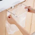 [Stainless Steel Garbage Rack] 1 set of Stainless Steel Kitchen Garbage Rack - Household Wall Mounted Plastic Bag Storage - Image 5