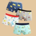 pcs Boys Boxer Sets Briefs Kids Cotton Underwear Baby Underpants Teenager Cartoon dinosaur All Print Soft Children Panties - Image 4