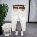 Children's Elastic Casual Pants  Autumn/winter New Style Korean Version Boys Girls Slim Fit Smooths Your Silhouette - Image 4