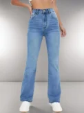 New women's hot jeans slimming  style casual versatile high waist washed Denim trousers for women - Image 2
