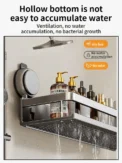 No Drill Bathroom Suction Cup Storage Shelf Storage Shelf Bathroom Perforation-Free Wall Hanging Vanity Toilet Triangle Basket R - Image 6