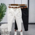 Children's Elastic Casual Pants  Autumn/winter New Style Korean Version Boys Girls Slim Fit Smooths Your Silhouette
