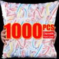 100/1000pcs Colorful Saran Wrap Disposable Food Cover Food Grade Fruit Fresh-keeping Plastic Bag Kitchen Accessories