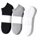 Cross-Border Men's Socks Cotton Jacquard Solid Color Black White Grey Adult Pop-Socks Spring Summer Season Footwear - Image 5