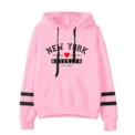 Hoodies Womens Sweatshirts Print Daily Versatile Pullovers Stripe Jogging Sports Clothing Casual Street Woman Hooded Tops
