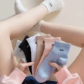 5 Pairs Letter Print Socks Comfy & Breathable Sports Short Socks Women's Stockings & Hosiery Soft & Comfy All-match Short Socks - Image 5