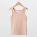 1/5 Pcs Children's Four Seasons Candy-colored Vest Comfortable Round Neck Girl Bottoming Shirt Casual Joker Sweet T-shirt Thread - Image 2