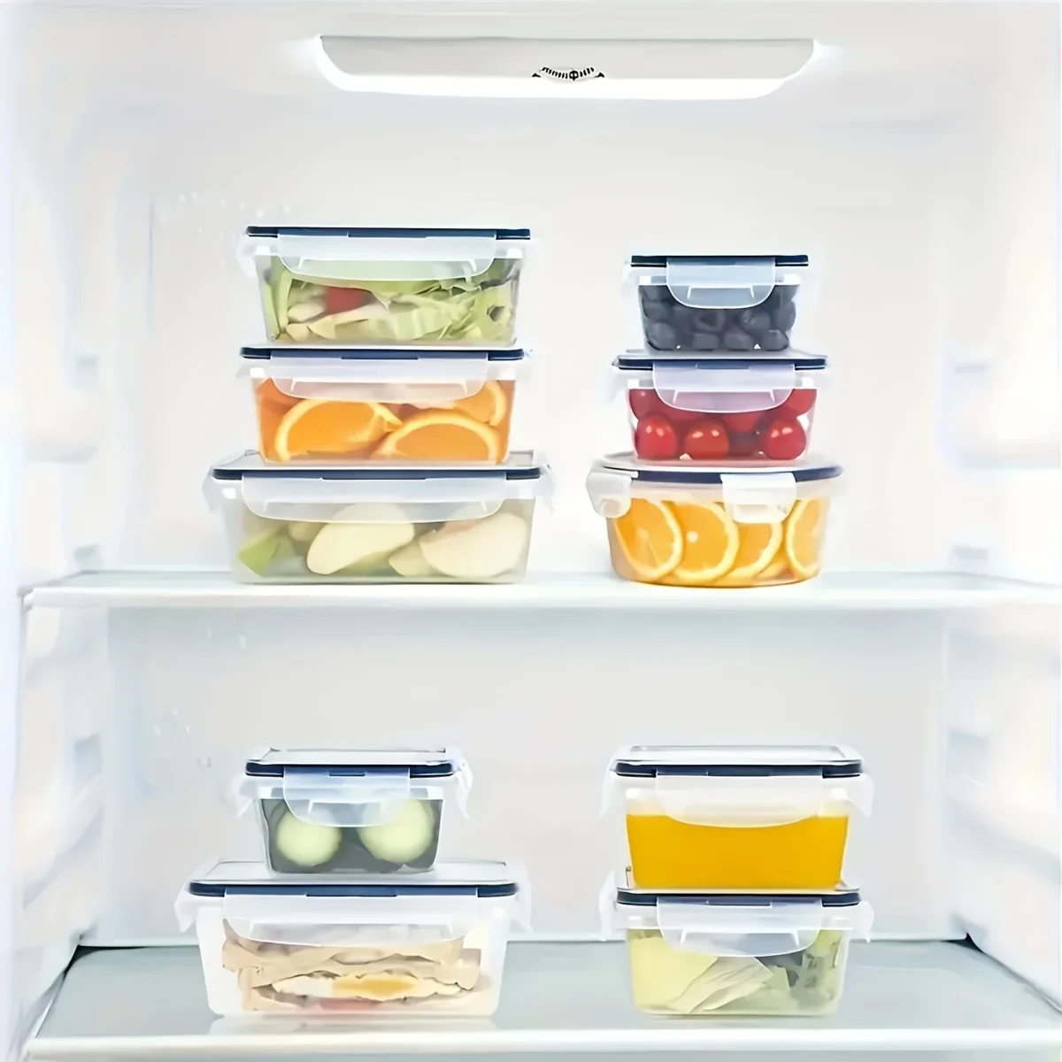 12pcs multifunctional food plastic storage boxes with lid picnic lunch box suitable for kitchen organization school storage - Image 5