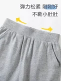 Kids Summer Cartoon Shorts 3-14Years Children Cotton Elastic Waist Knee Length Pants Gray School Student Boys Short Sweatpants - Image 4