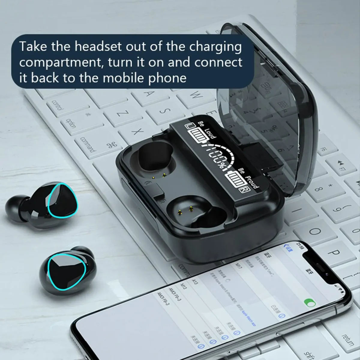 M10 TWS Bluetooth 5.3 Headphones 3500mAh Charging Box Wireless Earphones With Mic 9D Stereo Sports Waterproof Earbuds Headset - Image 3