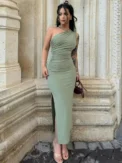 Summer Maxi Dress Women Sexy Split Fashion Sleeveless Backless Slim Dress Female Casual Streetwear Club Elegant Party Dresses - Image 3