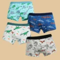 pcs Boys Boxer Sets Briefs Kids Cotton Underwear Baby Underpants Teenager Cartoon dinosaur All Print Soft Children Panties - Image 6