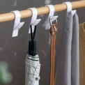 2/6Pcs Bathroom Shower Towel Holder Hanger Heated Radiator Rail Hooks Clips Storage Racks Clothes Scarf Hanger Hooks - Image 4