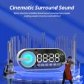 Quiet Wireless Bluetooth Speaker Alarm Clock RGB TWS USB LED Mirror Digital Clock FM Large Display Living Room Office Decoration - Image 6