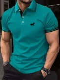 New Men's T-shirt Classic Short sleeved Polo Shirt Summer Top Casual T-shirt Button Lapel Super Large S-3XL Casual Polo Shirt - - Image 4