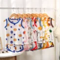 New Kids Sleeveless Set Summer Cotton Girls' Shorts Pajamas Korean Style Boys' Tank Top Outfit Children Clothing Set