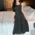Women's Dresses 2025 Summer Fashion Loose None Sleeve Polka Dot Shoulder Plus Size Casual Dress Sexy Dresses - Image 2
