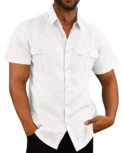 Cotton Linen Hot Sale Men Short-Sleeved Shirts Summer Solid Color Comfort Collar Casual Beach Style Plus SizeMale Shirts M-5XL - Image 5