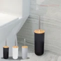 Black Toilet Brush for Bath Fashion Clean Tool Flexible Soft Bristles Cleaning Brush Modern Bathroom Accessories