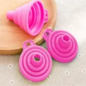 1pc Red Silicone Funnel Mini Multifunctional Convenient Kitchen Folding And Sub Packaging Tools Kitchen Supplies - Image 4