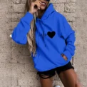 Women's Pullover Fashion Casual Fun Print Hooded Sweatshirt Loose Sports Tops Pullover - Image 6