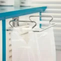 [Stainless Steel Garbage Rack] 1 set of Stainless Steel Kitchen Garbage Rack - Household Wall Mounted Plastic Bag Storage - Image 6