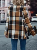 European and American cross-border women's fashionable and elegant plaid printed slim fit jacket - AliExpress 200000345 - Image 2