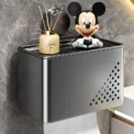 Toilet Suction Cup Tissue Box, Toilet Paper Wall Mounted Waterproof Roll Paper Tube, Toilet Paper Storage Roll Paper Holder