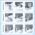 2pcs Faucet Extender, ABS Robotic Arm,Single Mode,1080° Rotating Universal Faucet Extension, Swivel Faucet For Bathroom Sink - Image 5