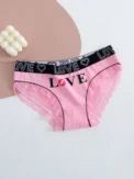 5pcs women cotton Panties Fashion Letter Printed Belt Ladies underwear Breathable Intimates Lingeries - Image 3