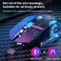 Rechargeable Wireless Mouse Gaming Computer Silent Bluetooth Mouse USB Mechanical E-Sports Backlight PC Gamer Mouse For Computer - Image 4