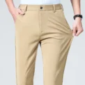 Summer Autumn Thin Trousers Men Formal Dress Suit Pants Work Pants Quality Business Casual Pants Black Wine Red Long Pants - Image 4