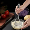 Stainless Steel Potato Masher Pumpkin Garlic Vegetable Fruit Easy Mud Press Grinder Children Food Crusher Kitchen Accessories - Image 2