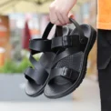 Summer Sandals for Men Outdoor Casual Sport Slippers PU Leather Non-slip Breathable Roman Shoes Beach Flip-Flop Garden Shoes - Image 5
