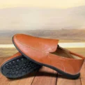Men's Trendy Slip On Solid Colour Penny Loafer Shoes Comfy Non Slip Loafer Shoes - Image 3