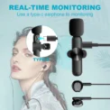 Wireless Lavalier Microphone Portable Audio Video Recording Mini Mic for iPhone Android Live Broadcast Gaming Phone Mic - Image 6