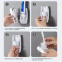 A Set Wall Mount Automatic Toothpaste Dispenser & Toothbrush Holder Set, Dust-proof Bathroom Accessories Squeezer - Image 2