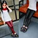 Kids Girls Leggings Autumn Winter Solid Children Warm Trousers Girl Casual PU Leather Pencil Pants Cute Toddler Leegings - Image 6