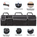 Car Trunk Organizer for SUV Backseat Hanging Organizer for SUV Truck MPV Upgrade Back Seat Storage Bags with 4 Pockets 39*14inch - Image 3
