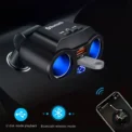Car Cigarette Lighter Splitter Charger Dual USB QC 3.0 Quick Charge 12V Auto FM Transmitters Bluetooth Hands-free Call Sockets - Image 3