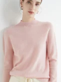 AOSSVIAO 2025 Autumn Winter Solid Mock-neck Pullover Sweater For Women Casual Knitwear Female Clothing Basic Soft Tops - Image 3