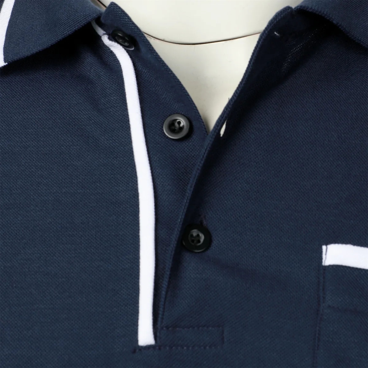 Men's casual fashion solid color short sleeve top lapel men's short sleeve T-shirt Casual fashion solid color top short sleeve - Image 5