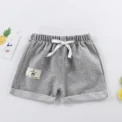 2pcs Cotton Summer Kids Shorts Boys Girls Solid Color Short Baby Cartoon Casual Pant Children Short Pant Sport Clothing Outwear - Image 2